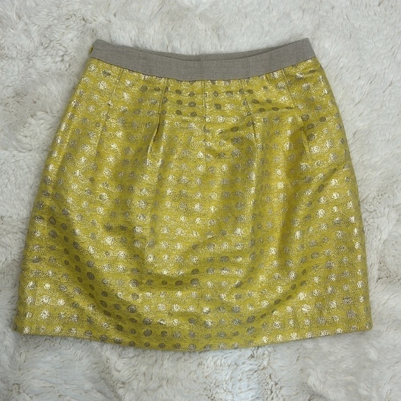 Ann Taylor LOFT Women’s Metallic Polka Dot Lined Skirt - Picture 4 of 7